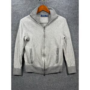 Polo Ralph Lauren Wool Hoodie Women's Medium Gray Full Zip Outdoors